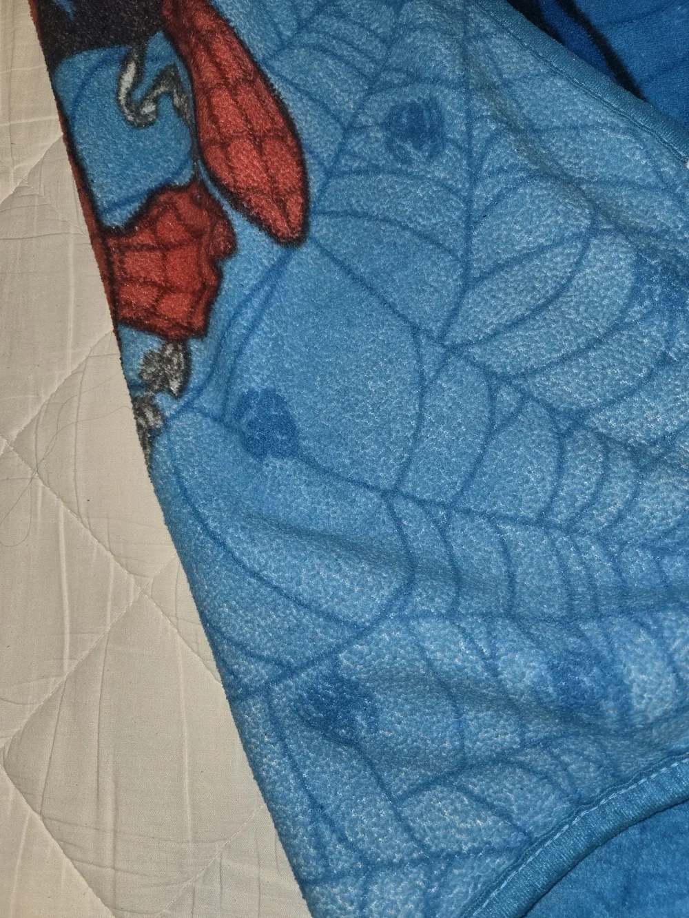 Marvel Spider-Man Blue and Red Plush Throw Blanket